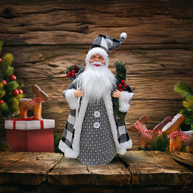 2022 Tree Pendants Santa Christmas Ornaments Christmas Props Decorations Doll Decoration Hangs Large Christmas Ornament (Grey, One Size)
